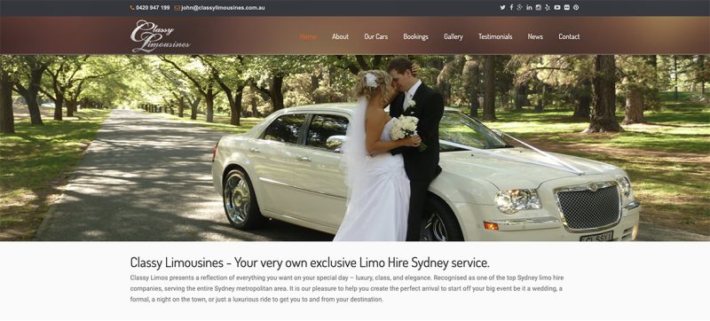 Limousine Hire Website and SEO Services in Sydney